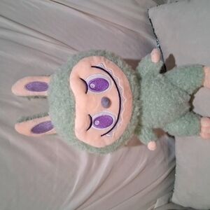Cute Plush Bunny Toy in Green and Purple
